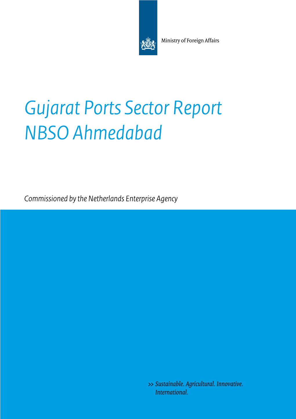Gujarat Ports Sector Report NBSO Ahmedabad