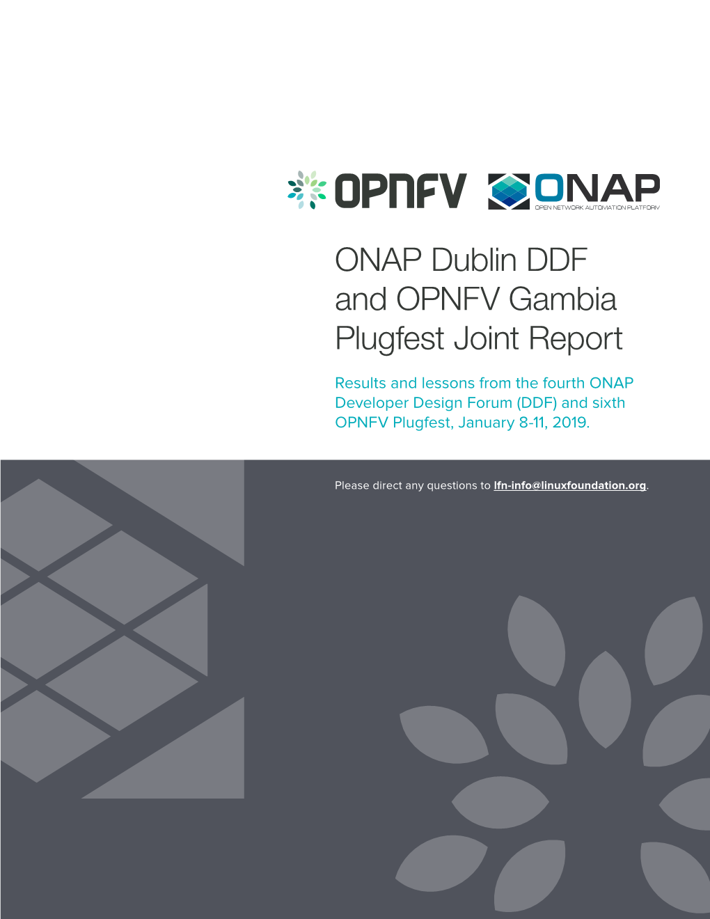 ONAP Dublin DDF and OPNFV Gambia Plugfest Joint Report