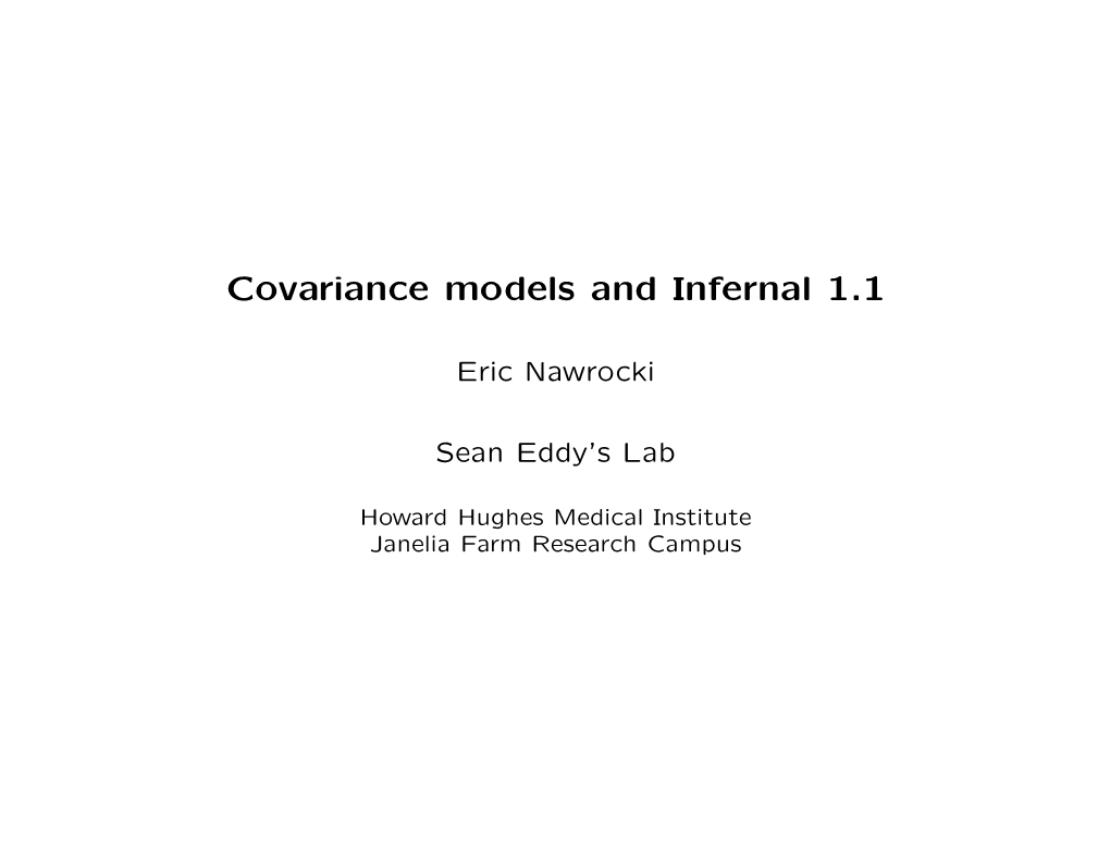 Covariance Models and Infernal 1.1