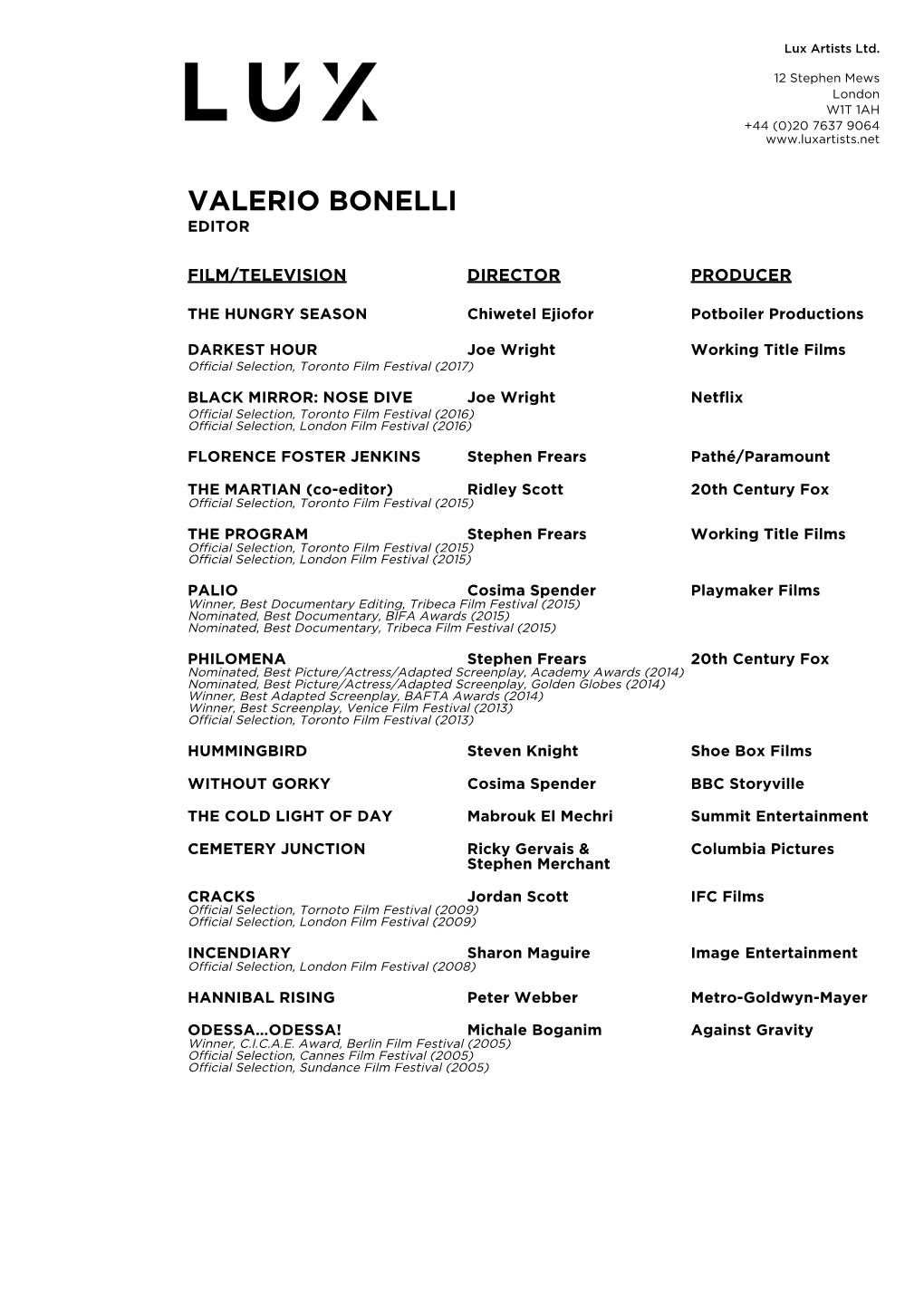 Valerio Bonelli Editor