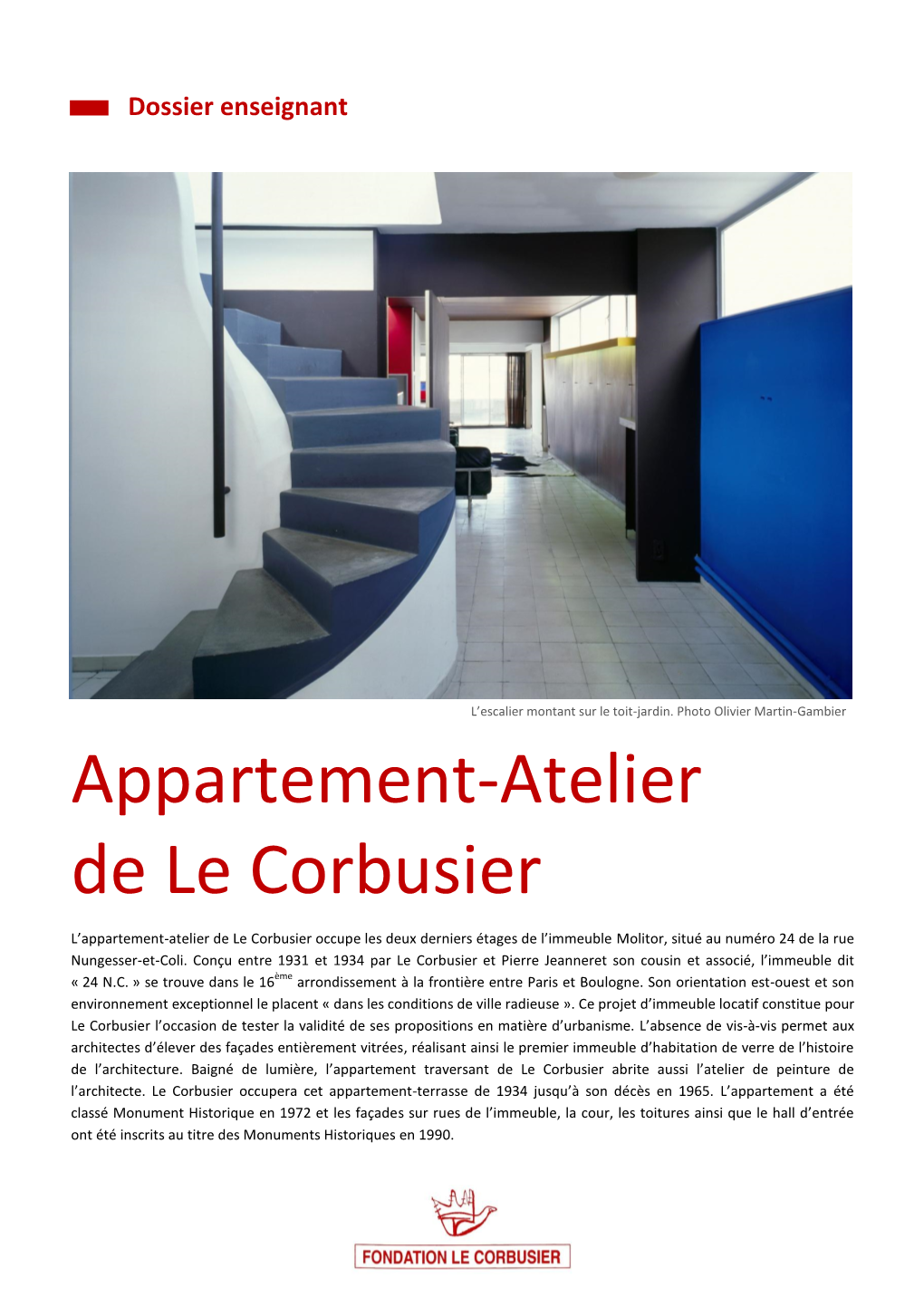 Appartement-Atelier De Le Corbusier