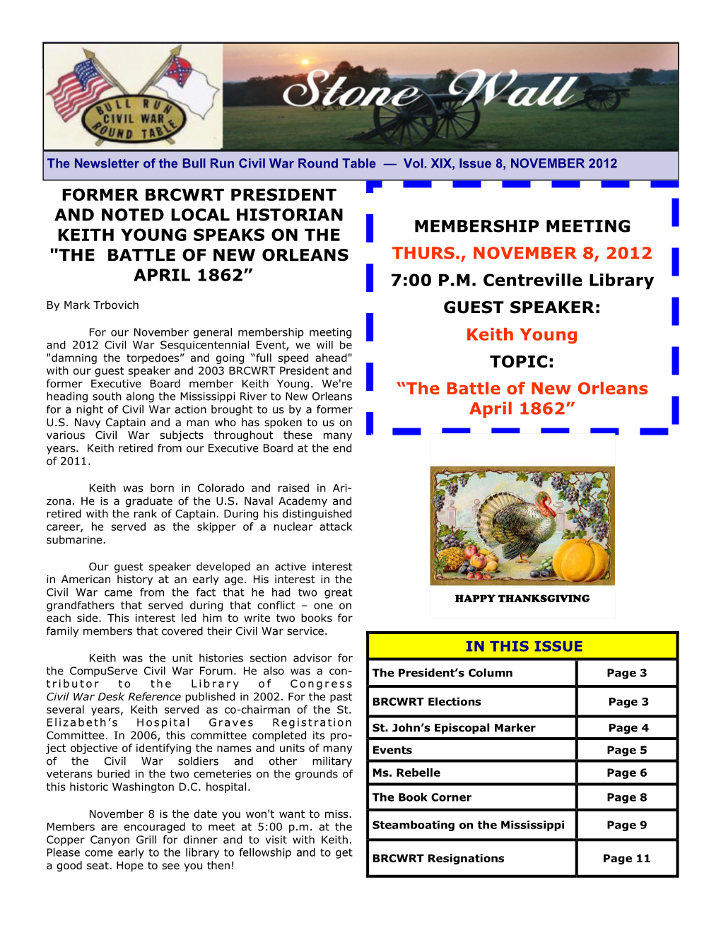 Membership Meeting Thurs