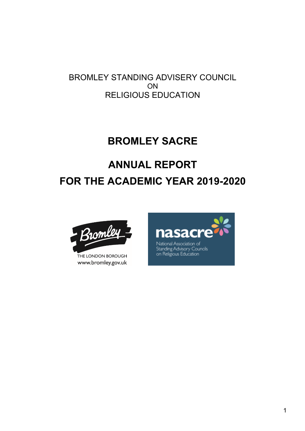 Bromley SACRE Annual Report 2019