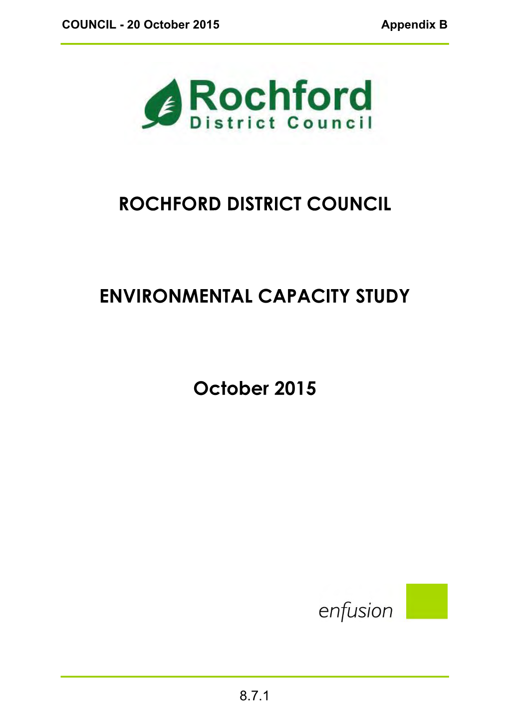 Rochford District Council Environmental Capacity Study