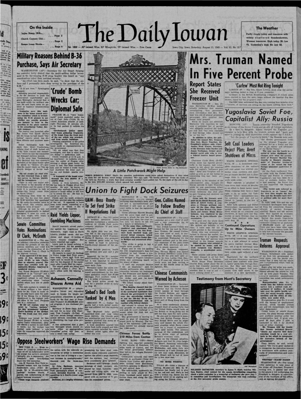Daily Iowan (Iowa City, Iowa), 1949-08-13
