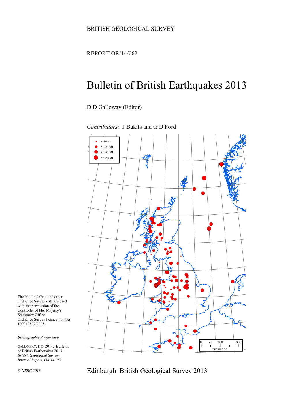 2013 Earthquake Bulletin