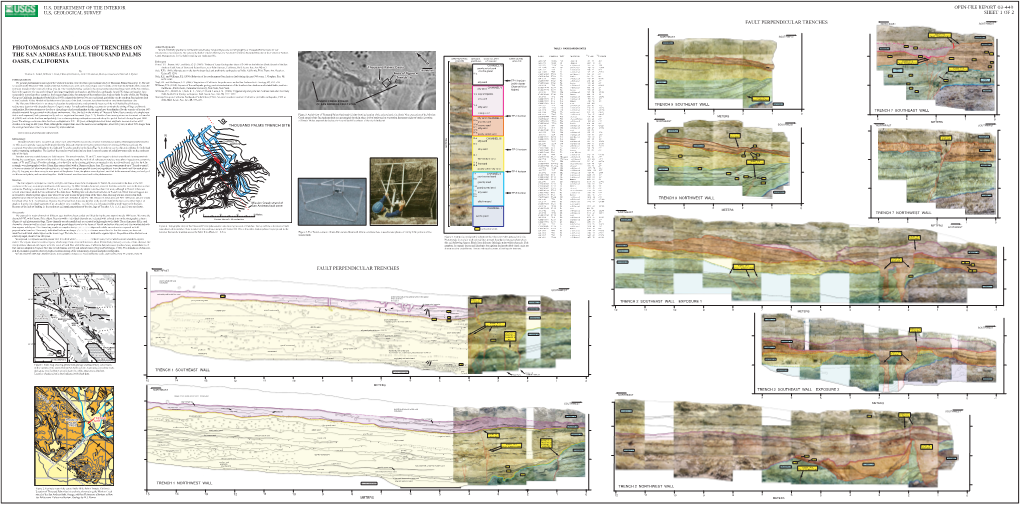 Photomosaics and Logs of Trenches on the San