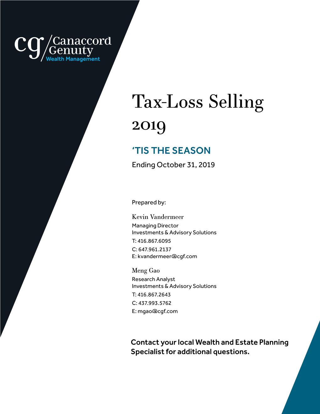 Tax-Loss Selling 2019