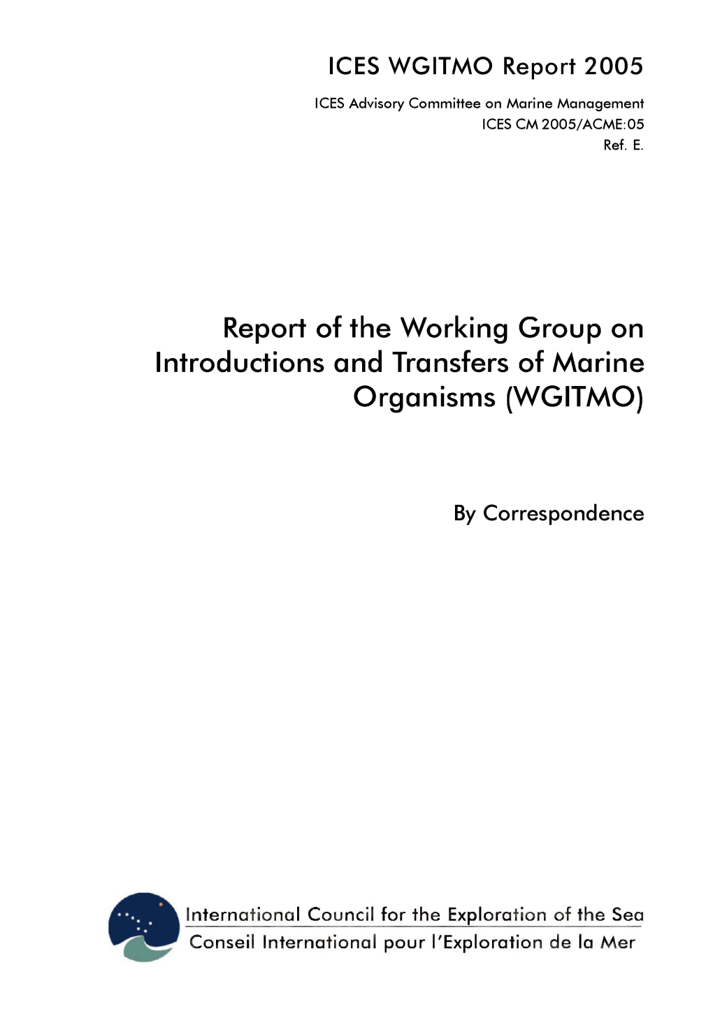 WGITMO Report 2005