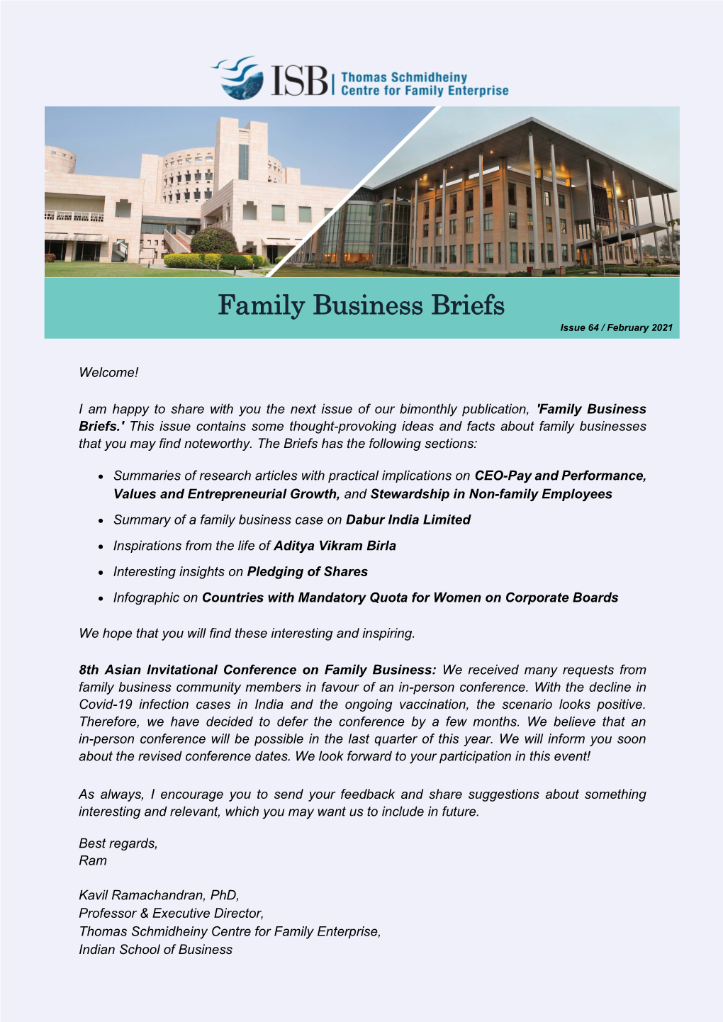 Family Business Briefs Issue 64 / February 2021
