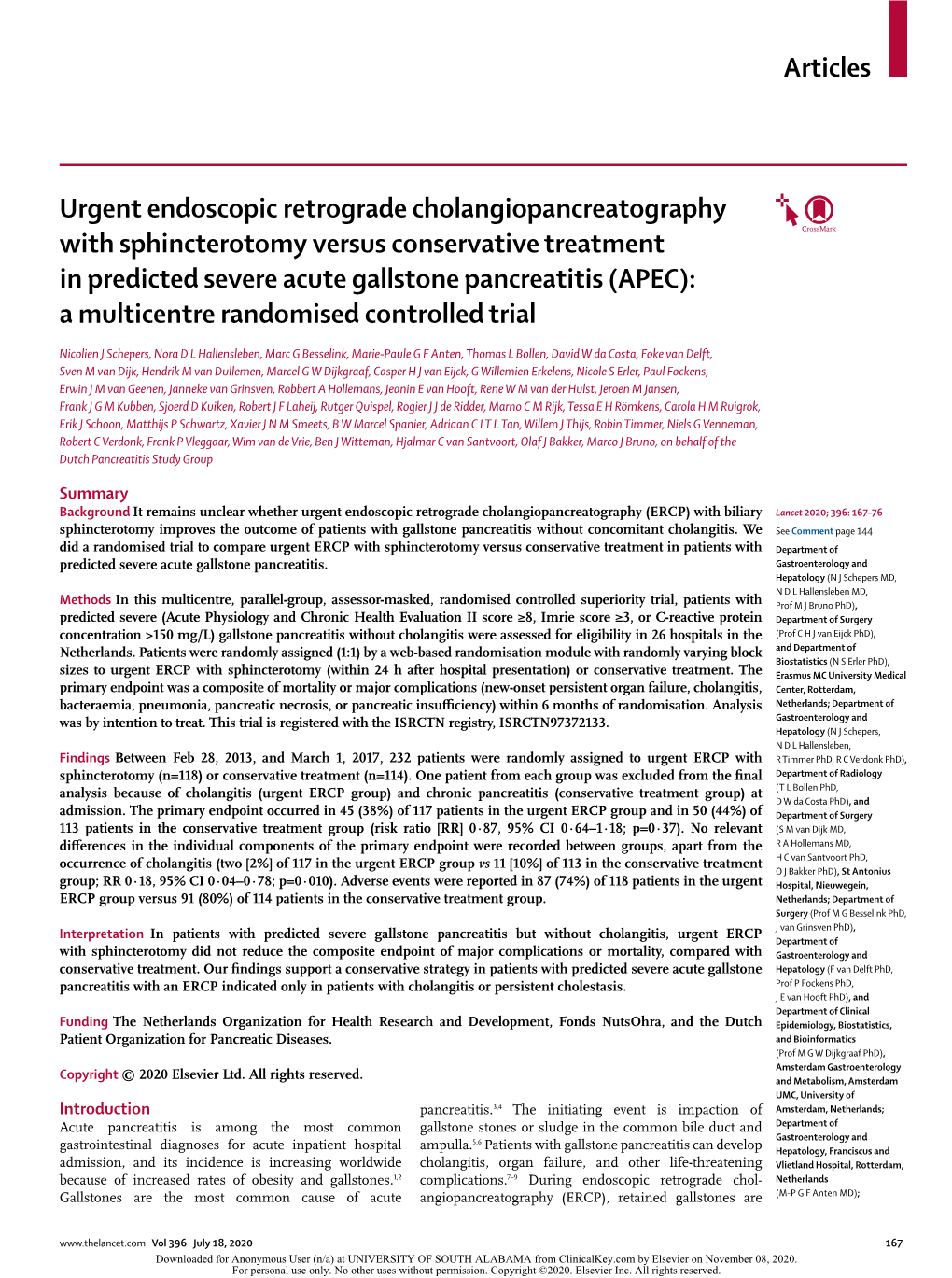 Urgent Endoscopic Retrograde Cholangiopancreatography With