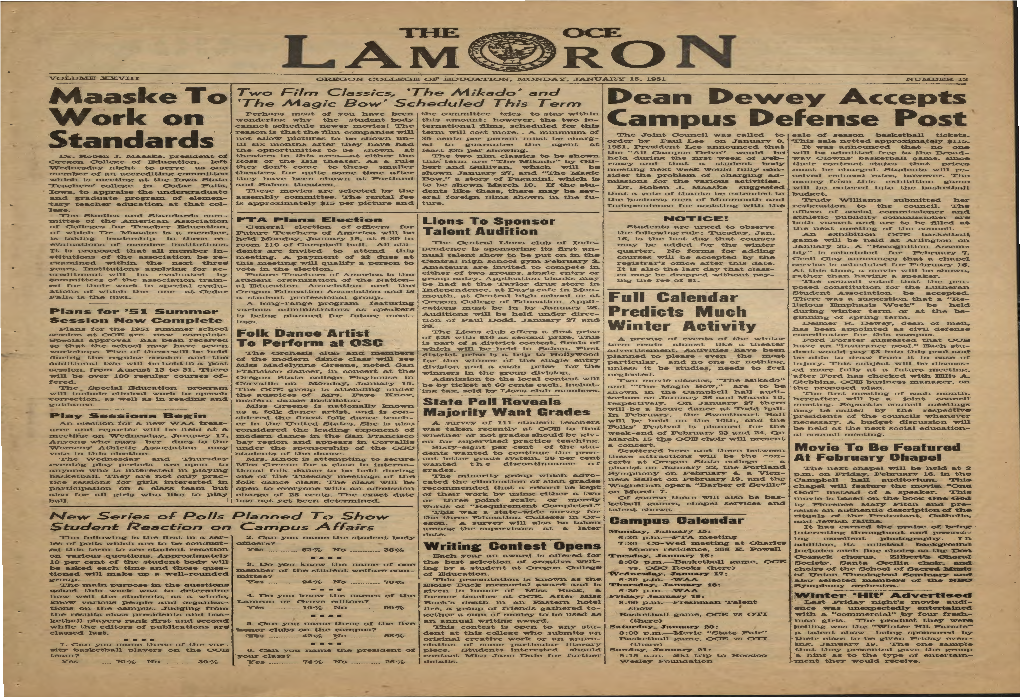 The OCE Lamron, 1951-01-15