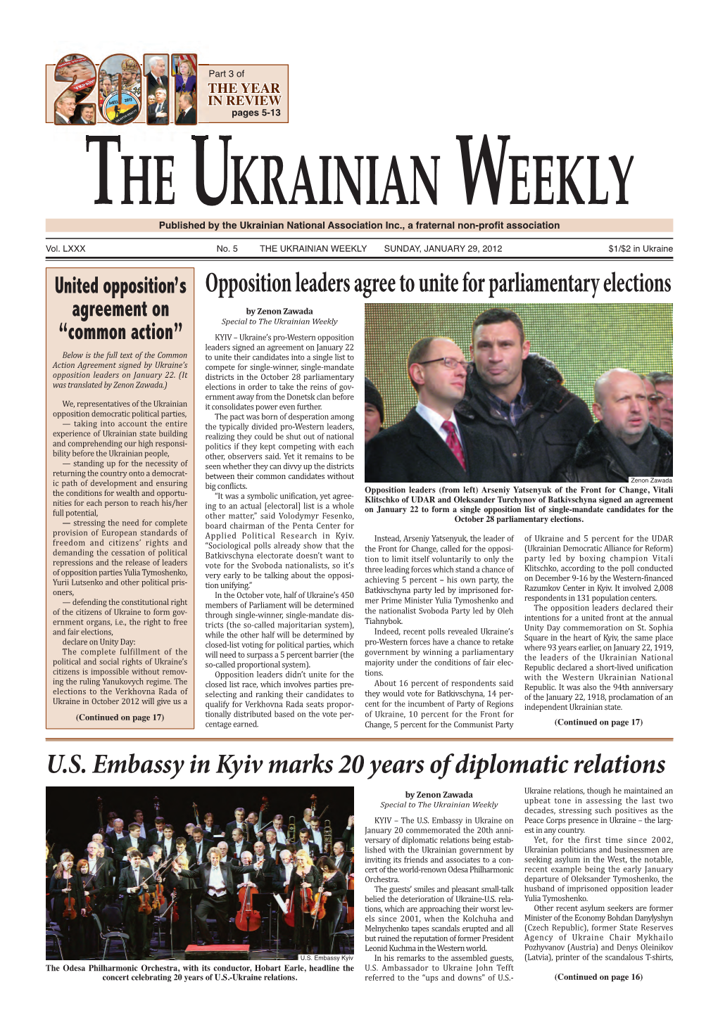 The Ukrainian Weekly 2012, No.5