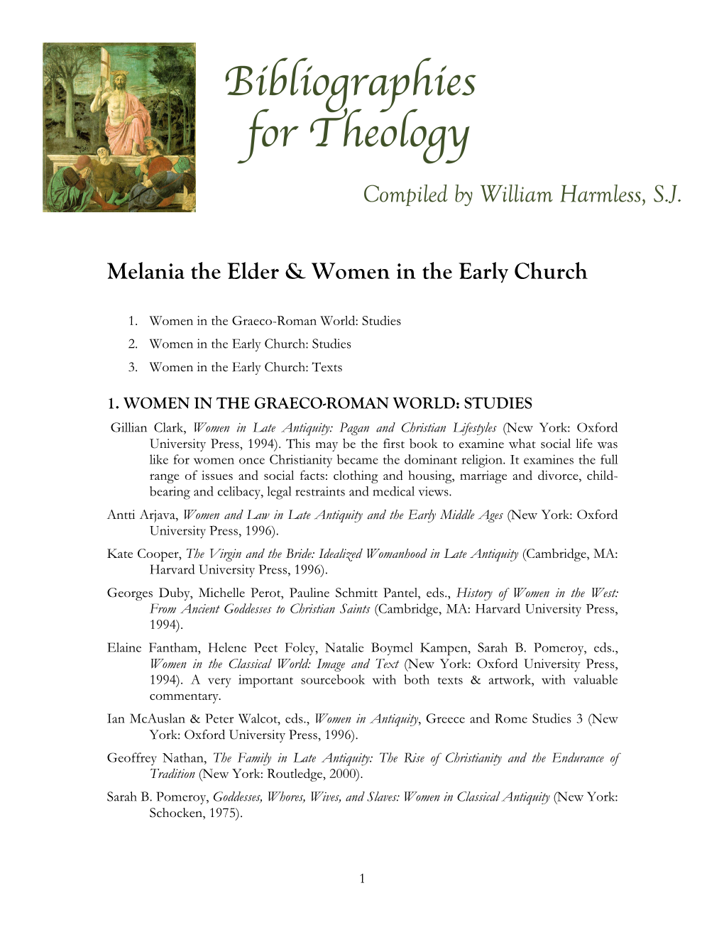 Melania the Elder & Women in the Early Church