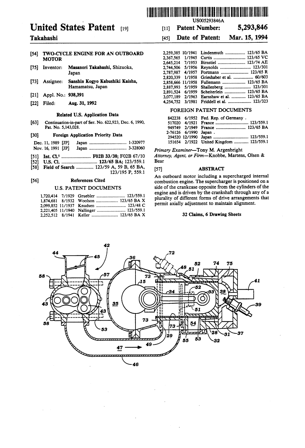 IIIHHHHHHHH US005293846A United States Patent (19