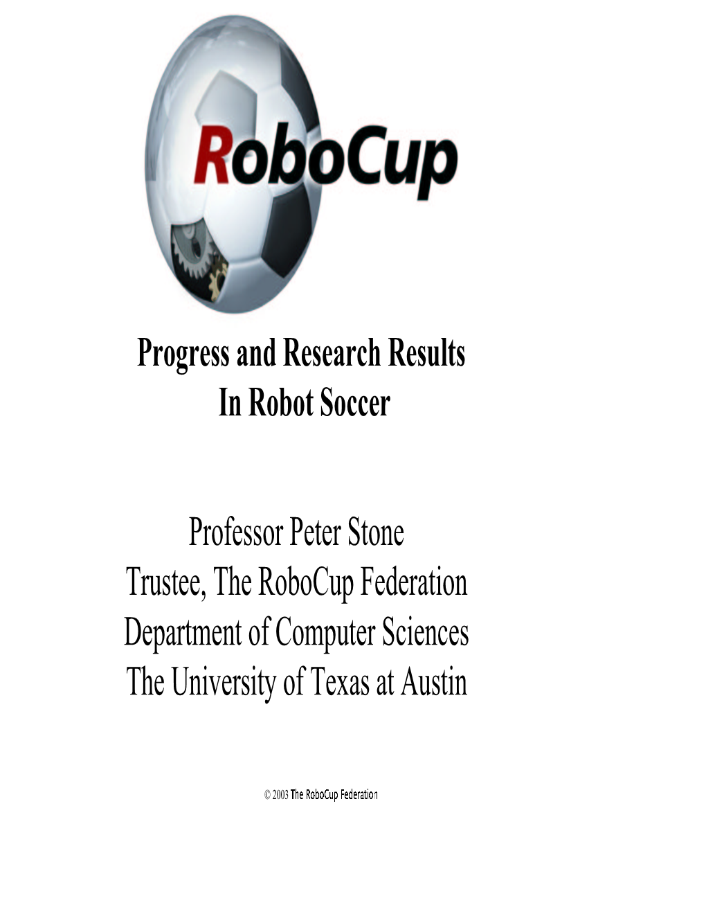 Slides on Robocup