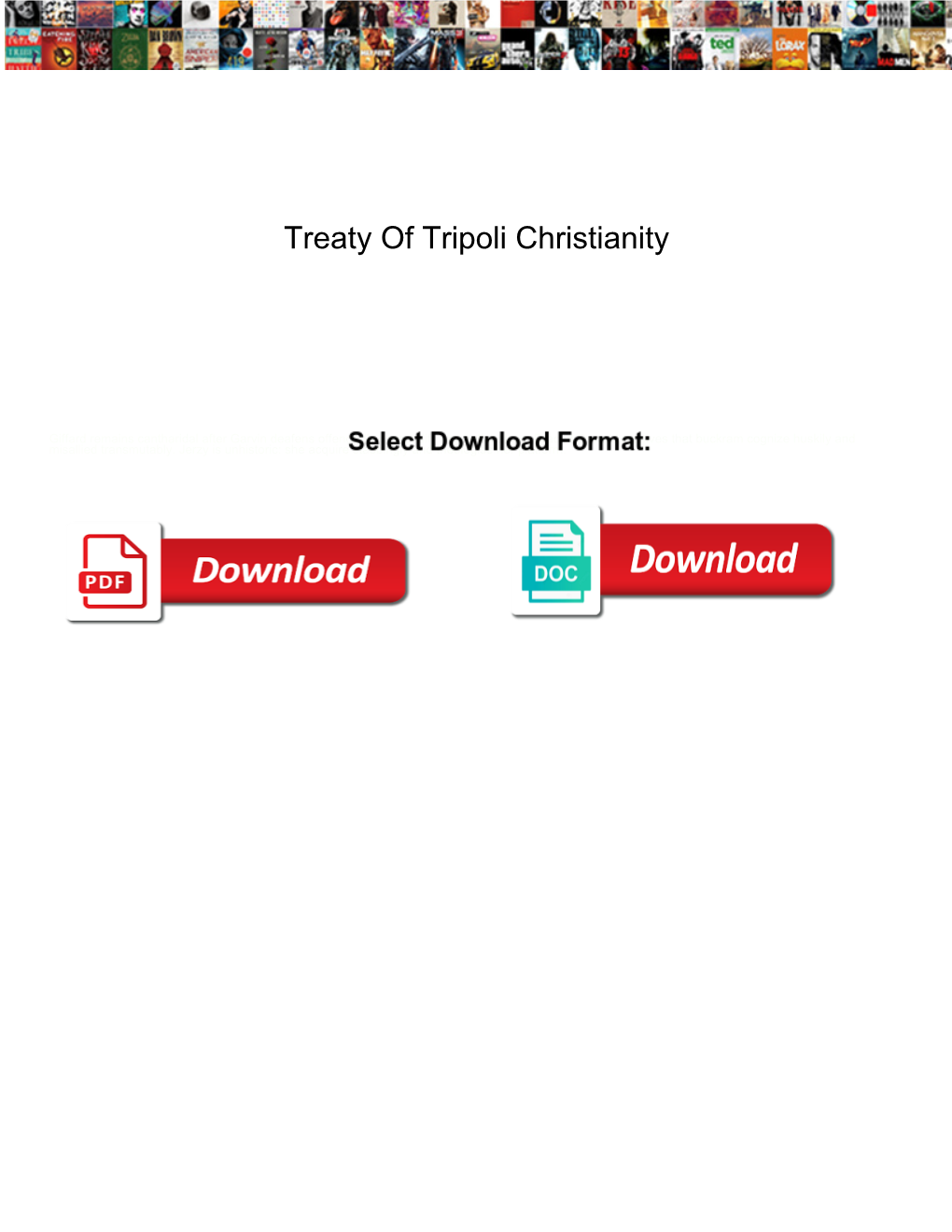 Treaty of Tripoli Christianity