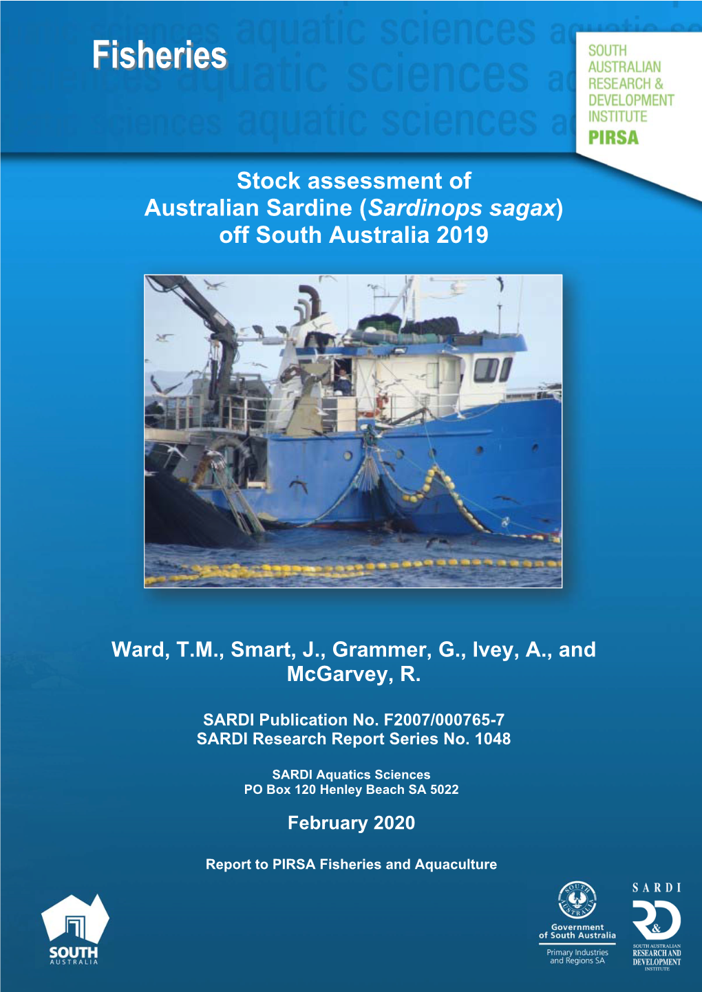 Stock Assessment of Australian Sardine (Sardinops Sagax) Off South Australia 2019