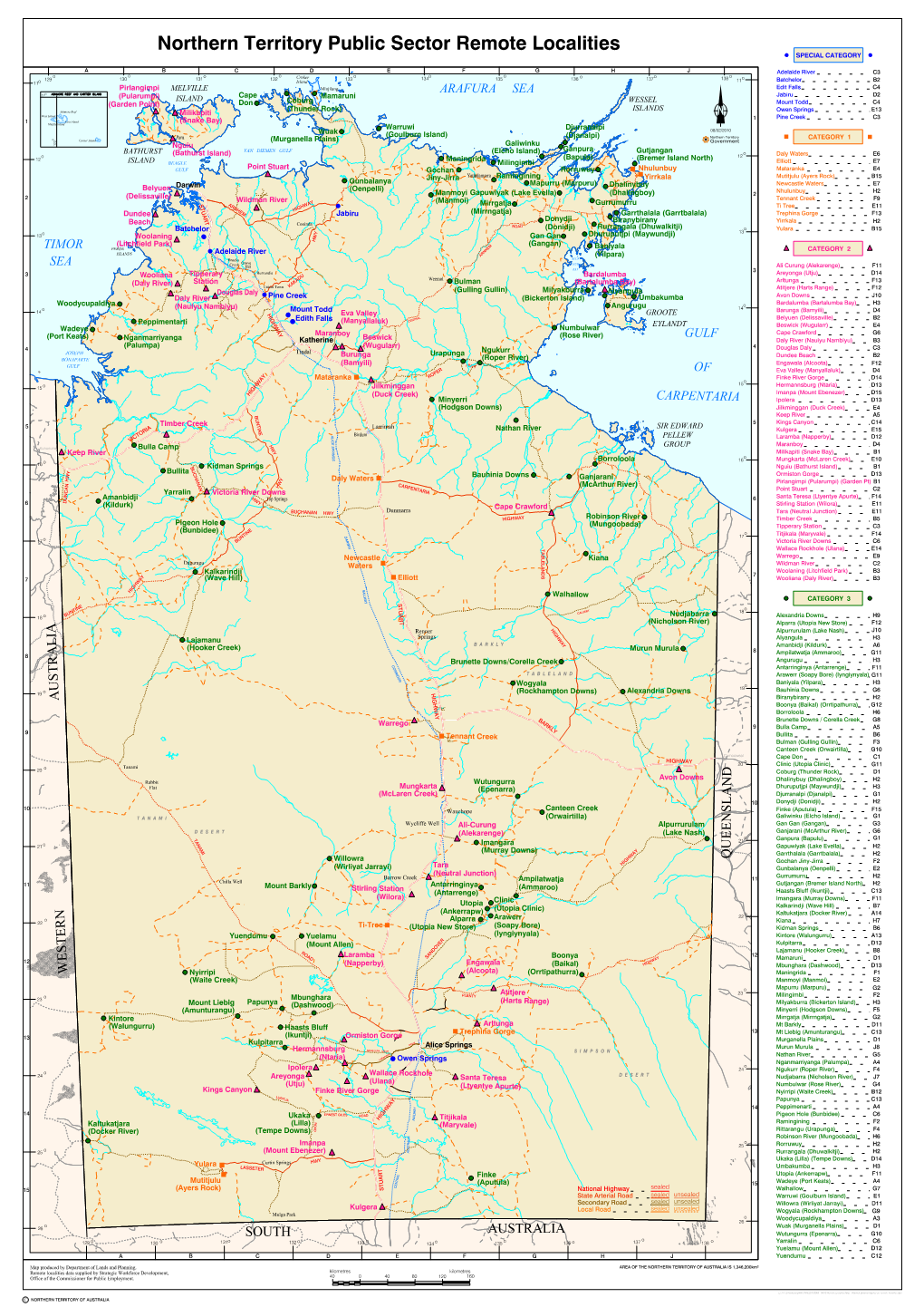 Northern Territory Public Sector Remote Localities SPECIAL CATEGORY