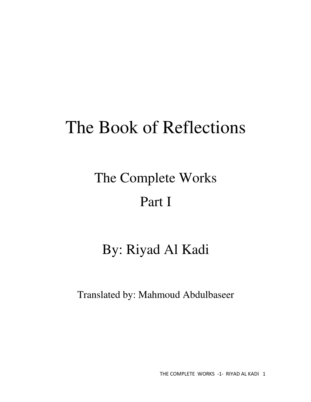 The Book of Reflections