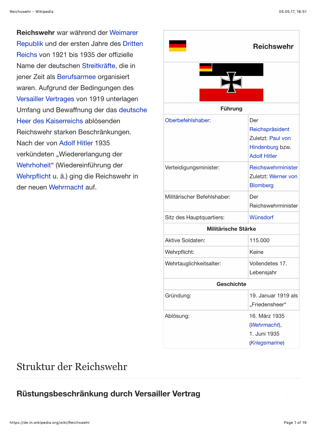Reichswehr – Wikipedia 05.05.17, 16�51