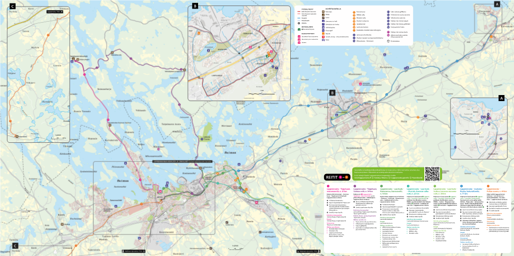 REITIT 1 – 7 Kartat Ja Liikenne Lappeenranta Pyörällä Pyöräilyreitit