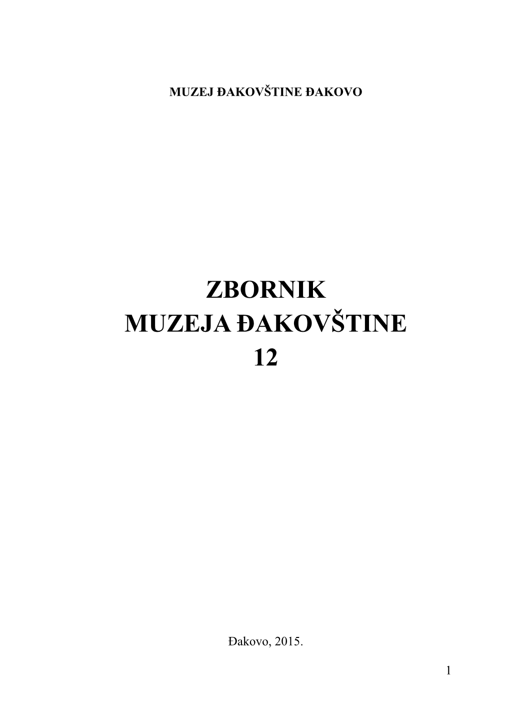 Zbornik Muzeja Đakovštine 12