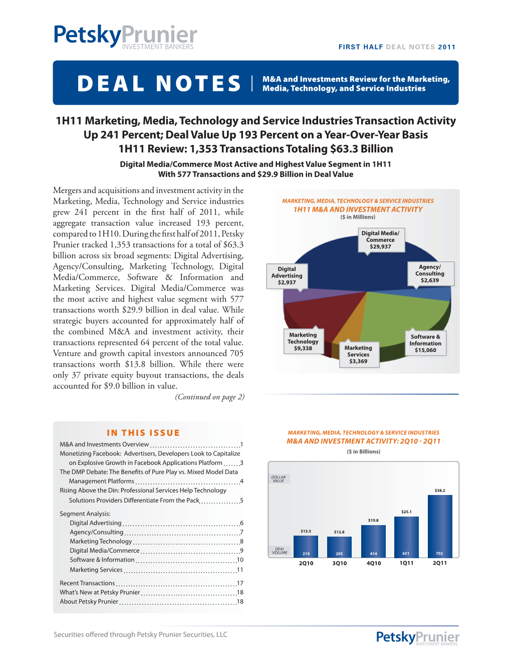 Deal Notes 2011