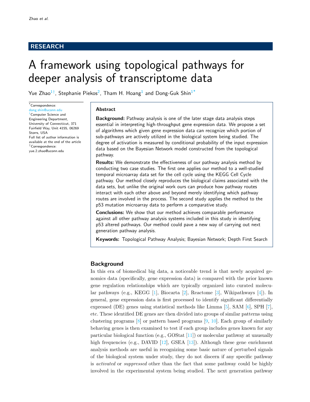 A Framework Using Topological Pathways for Deeper Analysis of Transcriptome Data