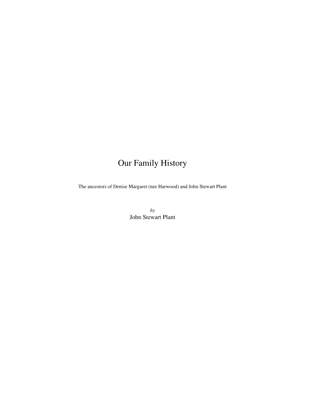 Our Family History