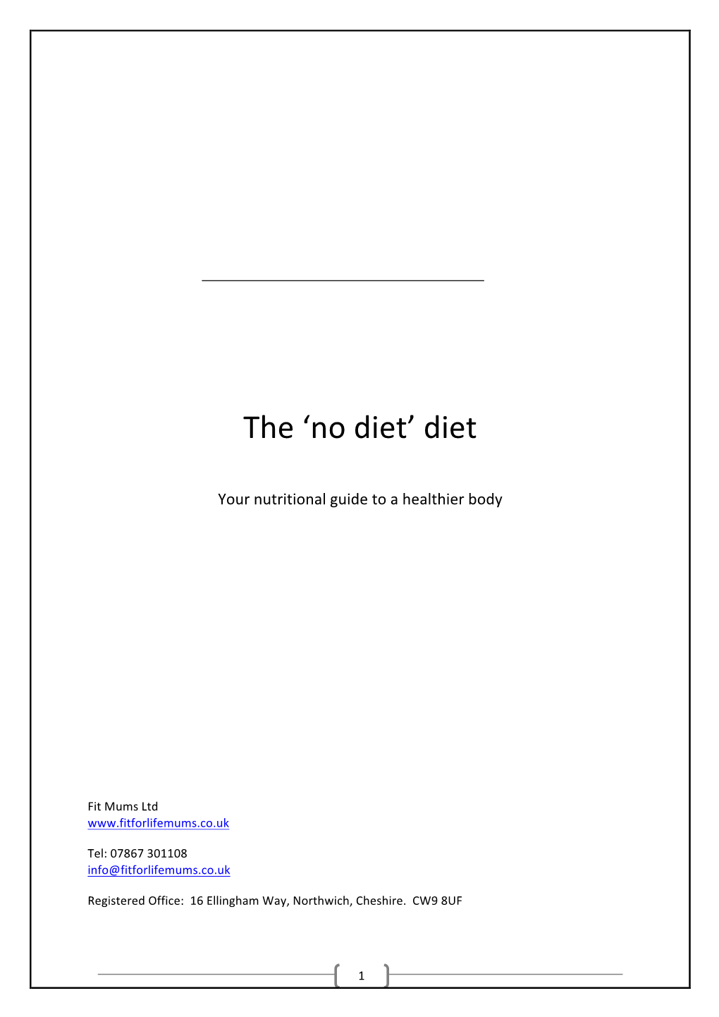 The 'No Diet' Diet