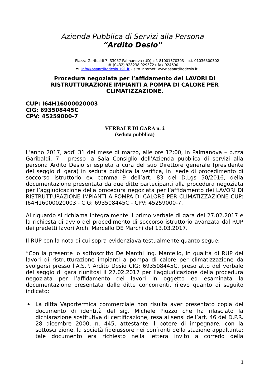 Azienda Pubblica Di Servizi Alla Persona “Ardito Desio”