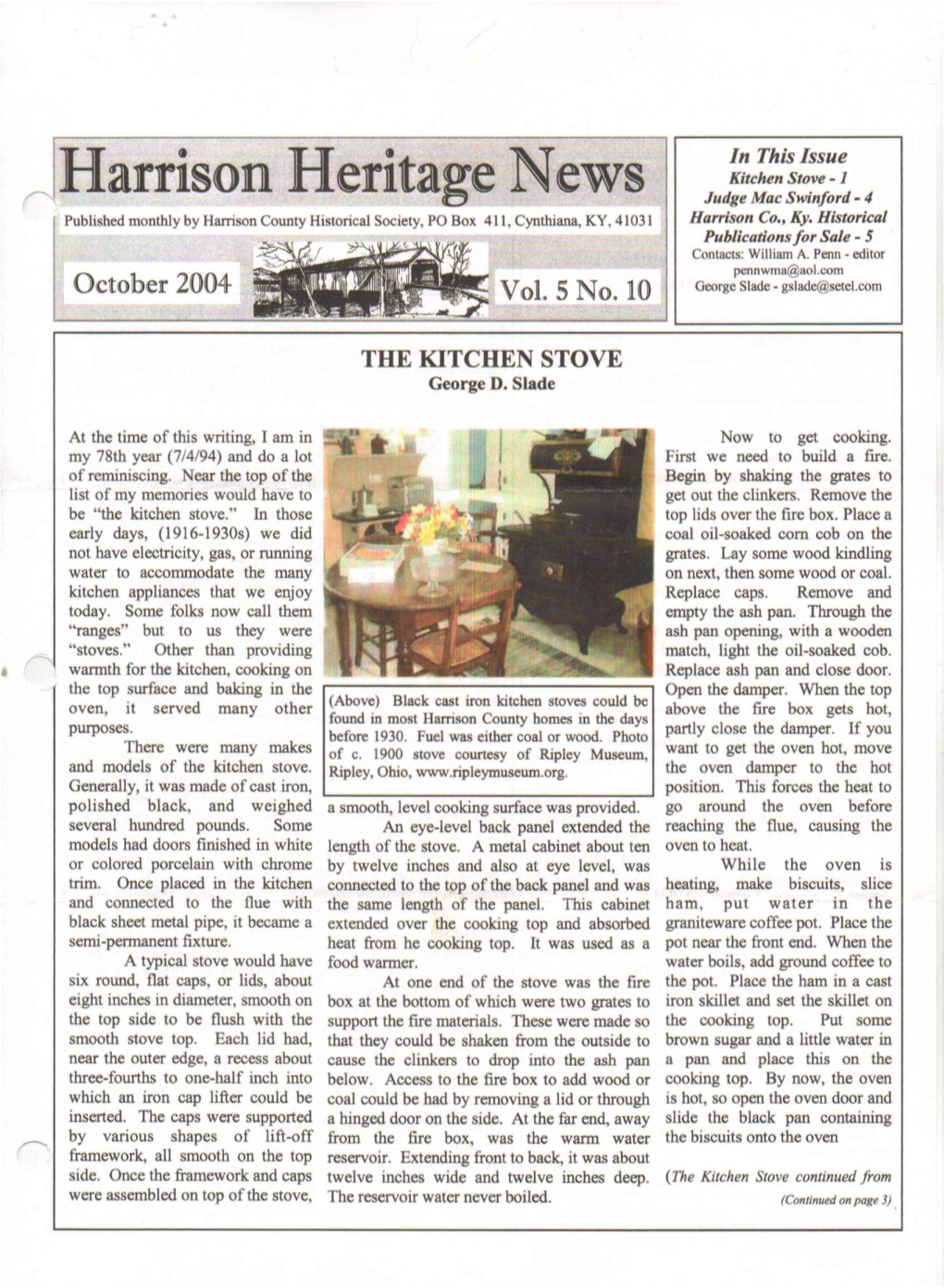 Harrison Heritage News