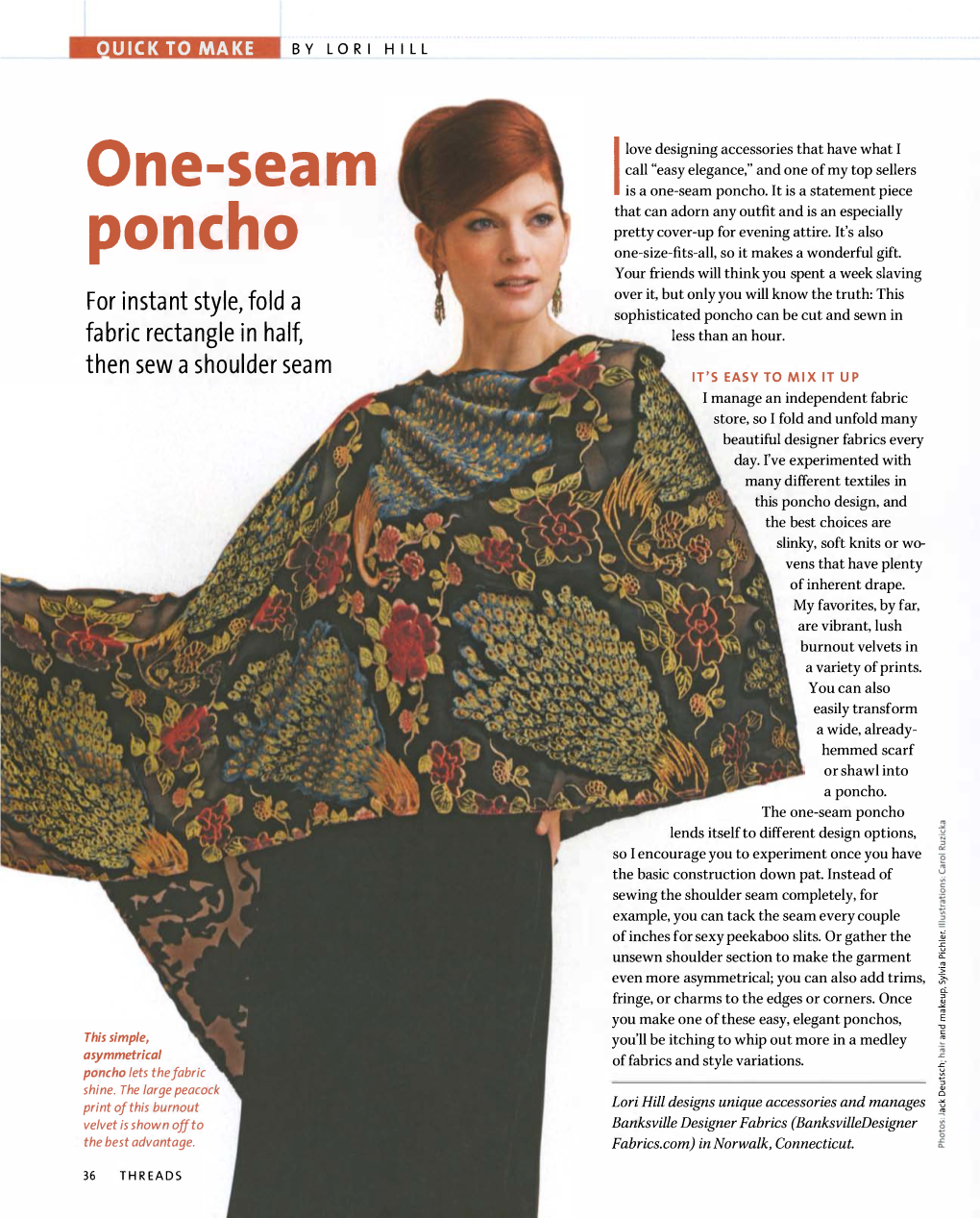 One-Seam Poncho