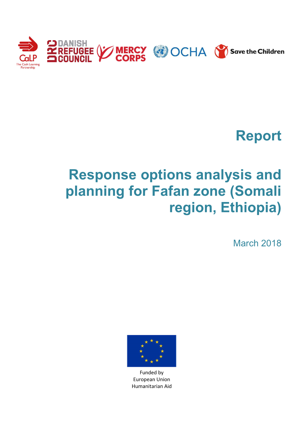 Report Response Options Analysis and Planning for Fafan Zone