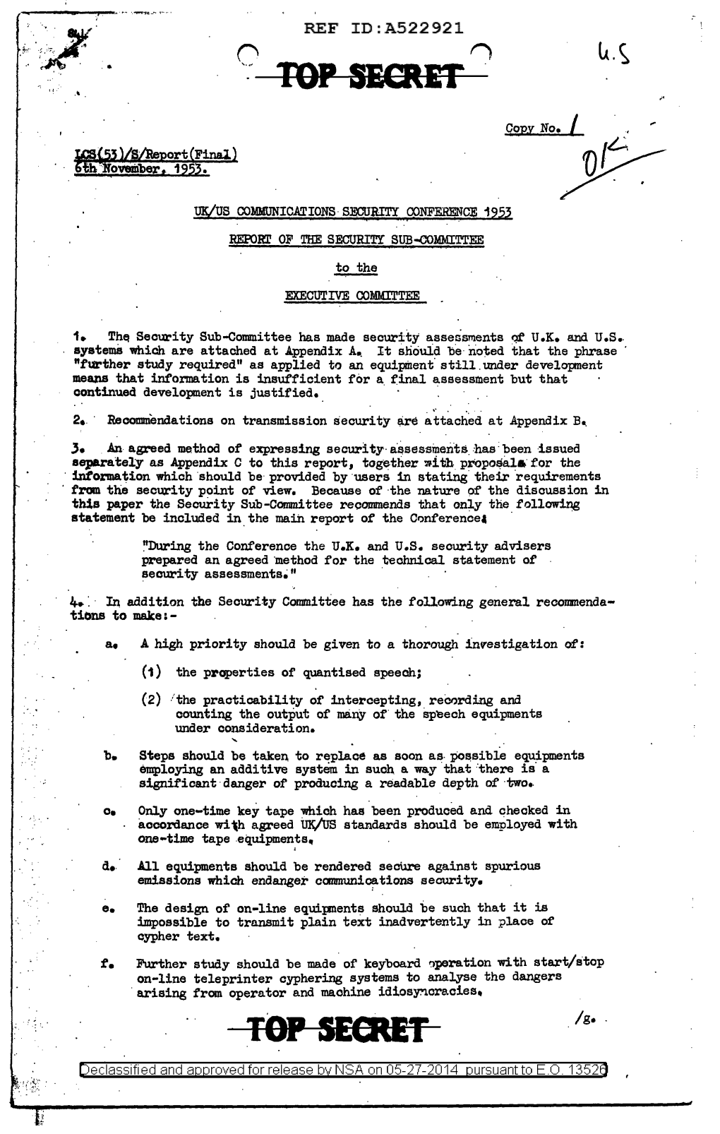 Uk/Us Communications Security Conference 1953