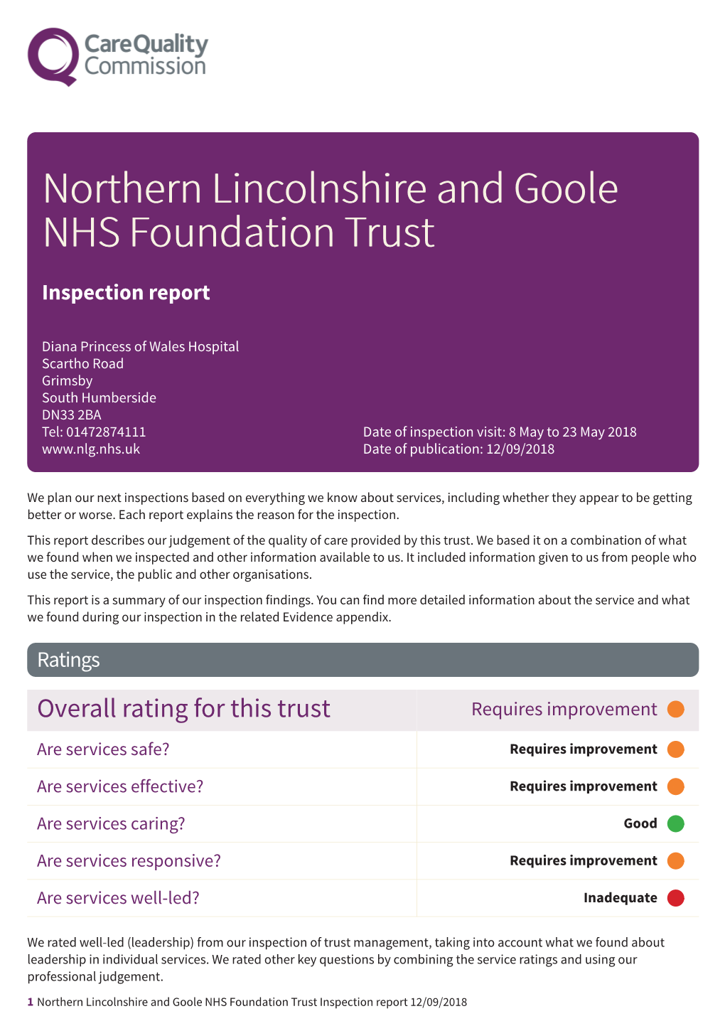 RJL Northern Lincolnshire and Goole NHS Foundation Trust