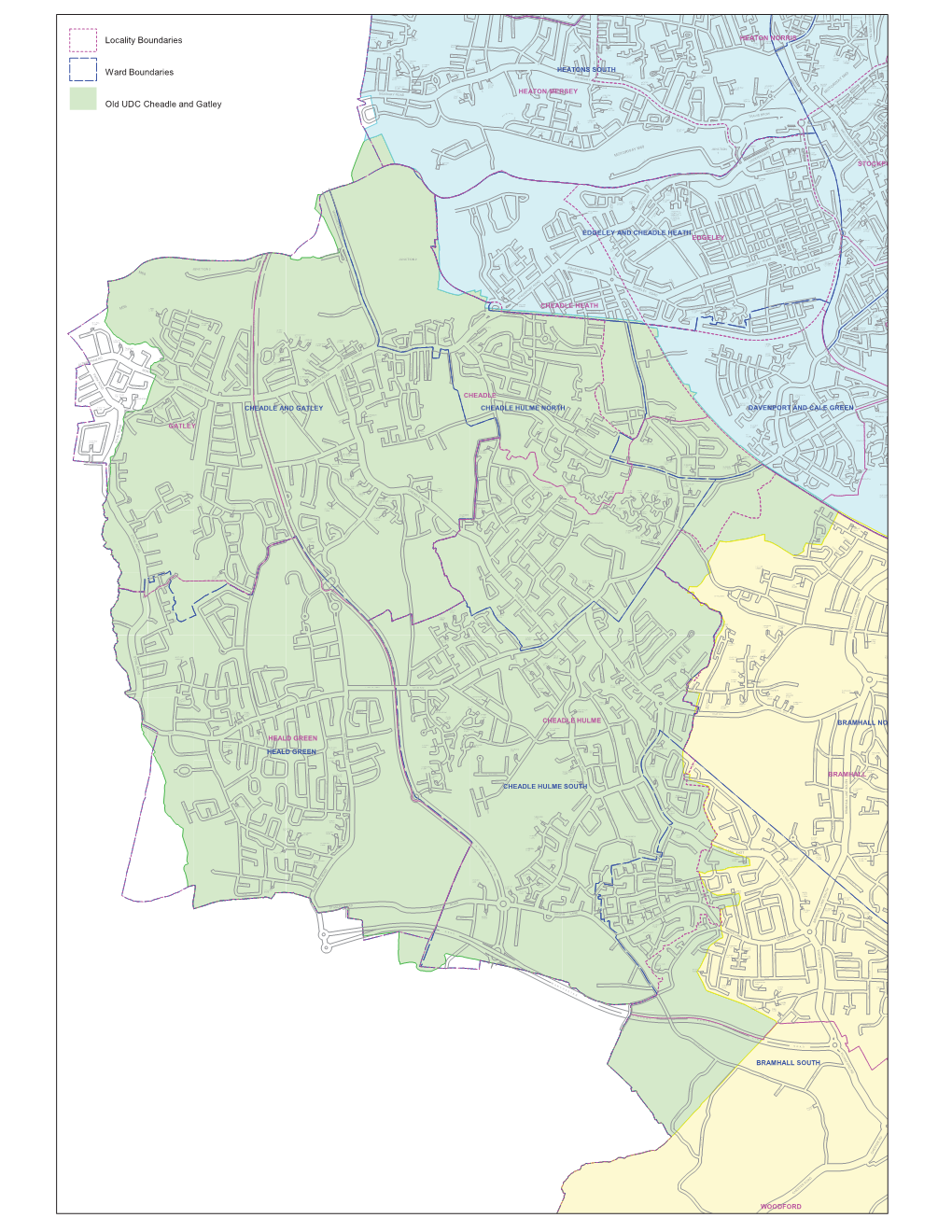 Locality Boundaries Ward Boundaries Old UDC Cheadle and Gatley