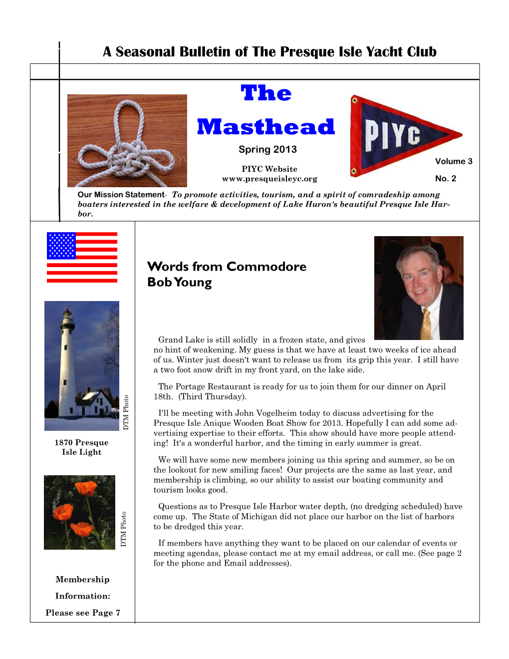 The Masthead Spring 2013 Volume 3 PIYC Website No