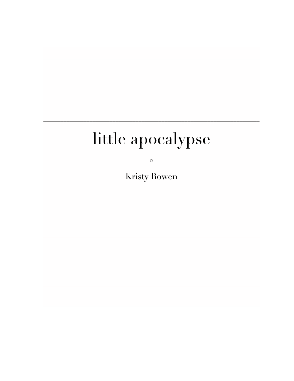 Little Apocalypse