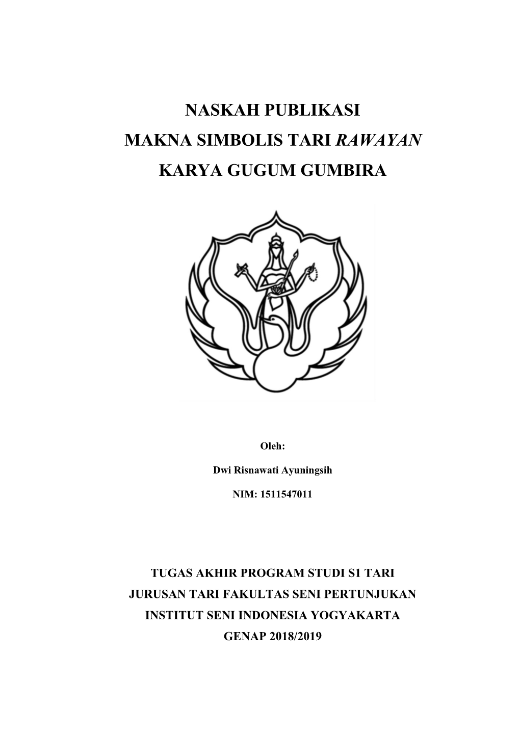 Naskah Publikasi Makna Simbolis Tari Rawayan Karya Gugum Gumbira