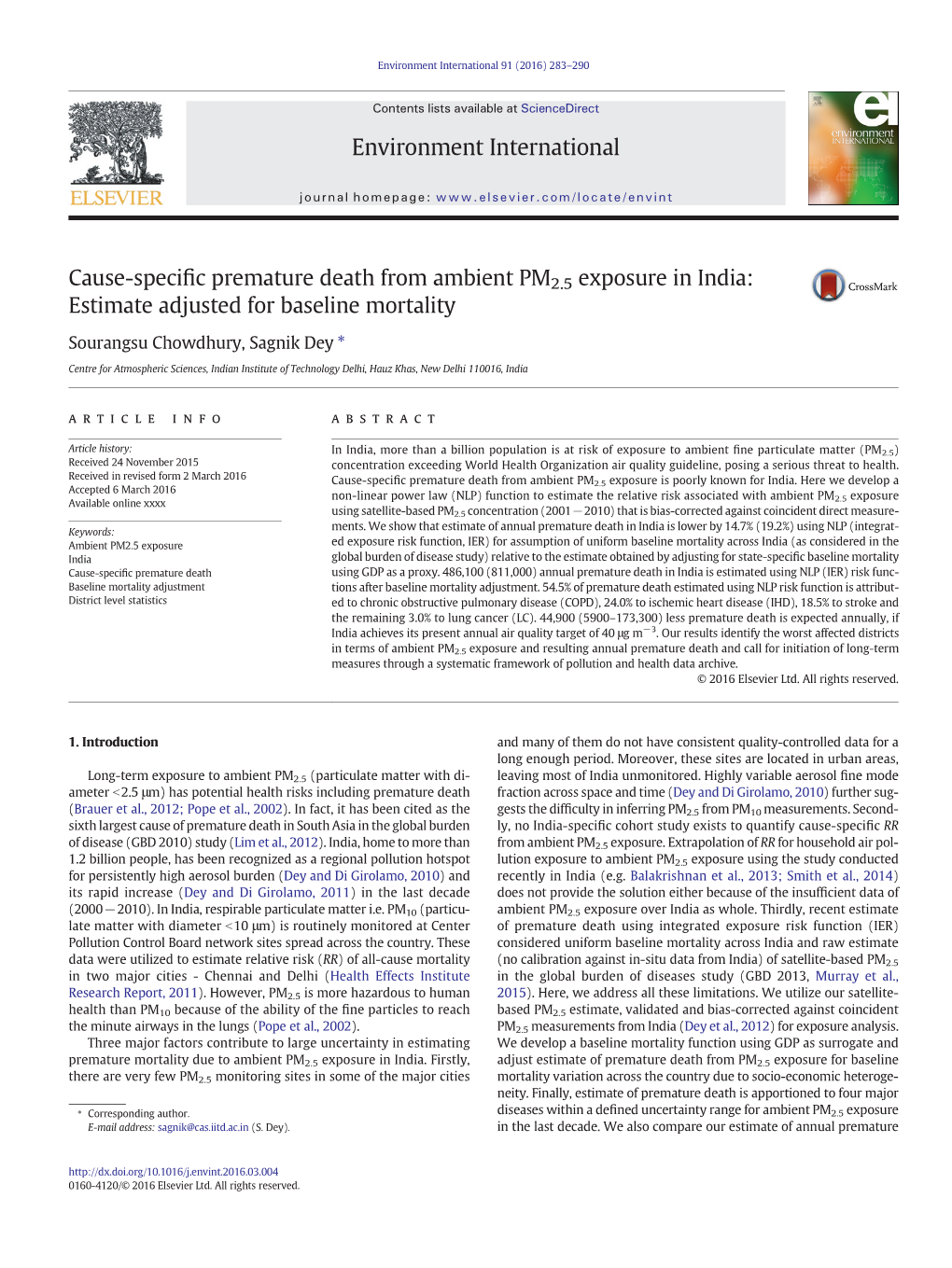 Cause-Specific Premature Death from Ambient PM2.5 Exposure