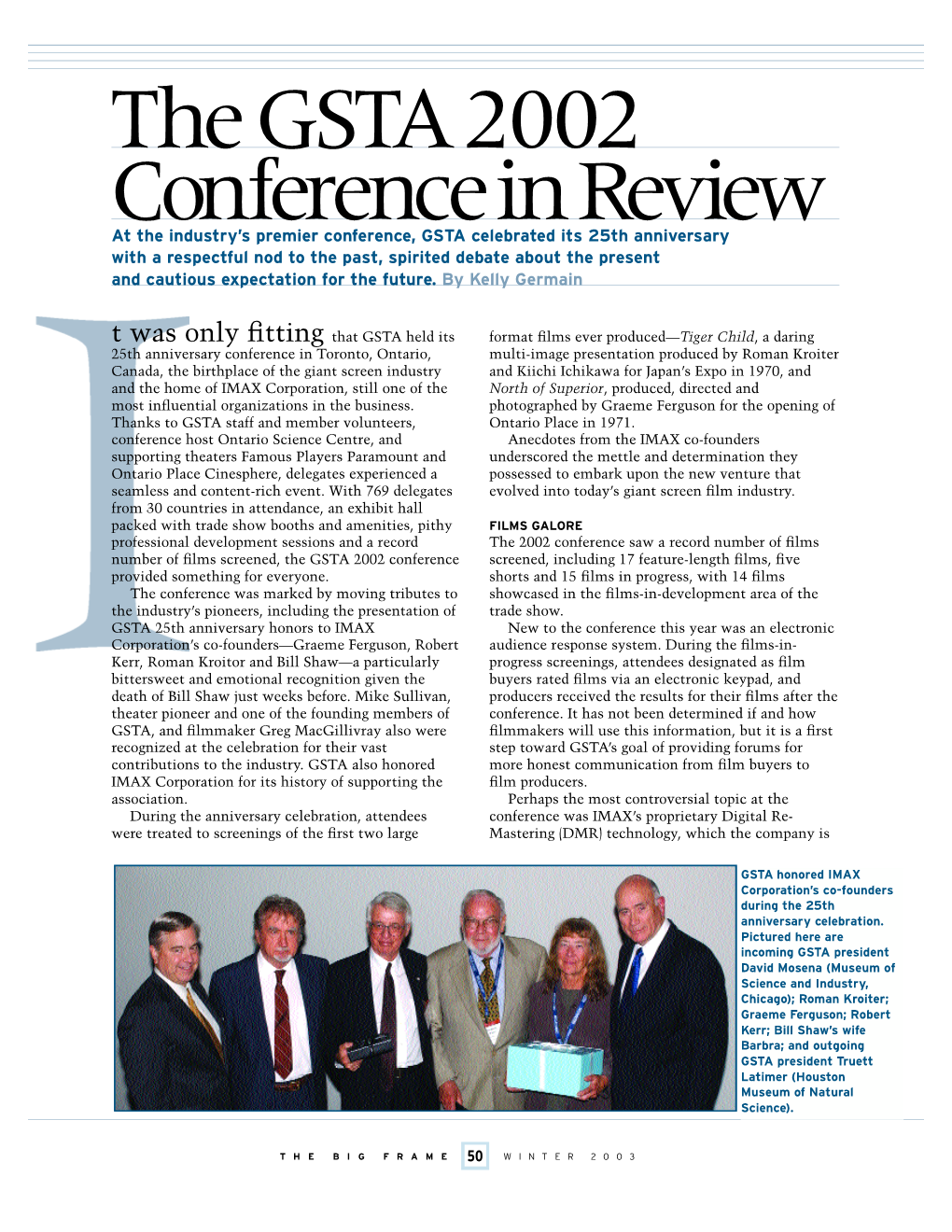 The GSTA 2002 Conference in Review