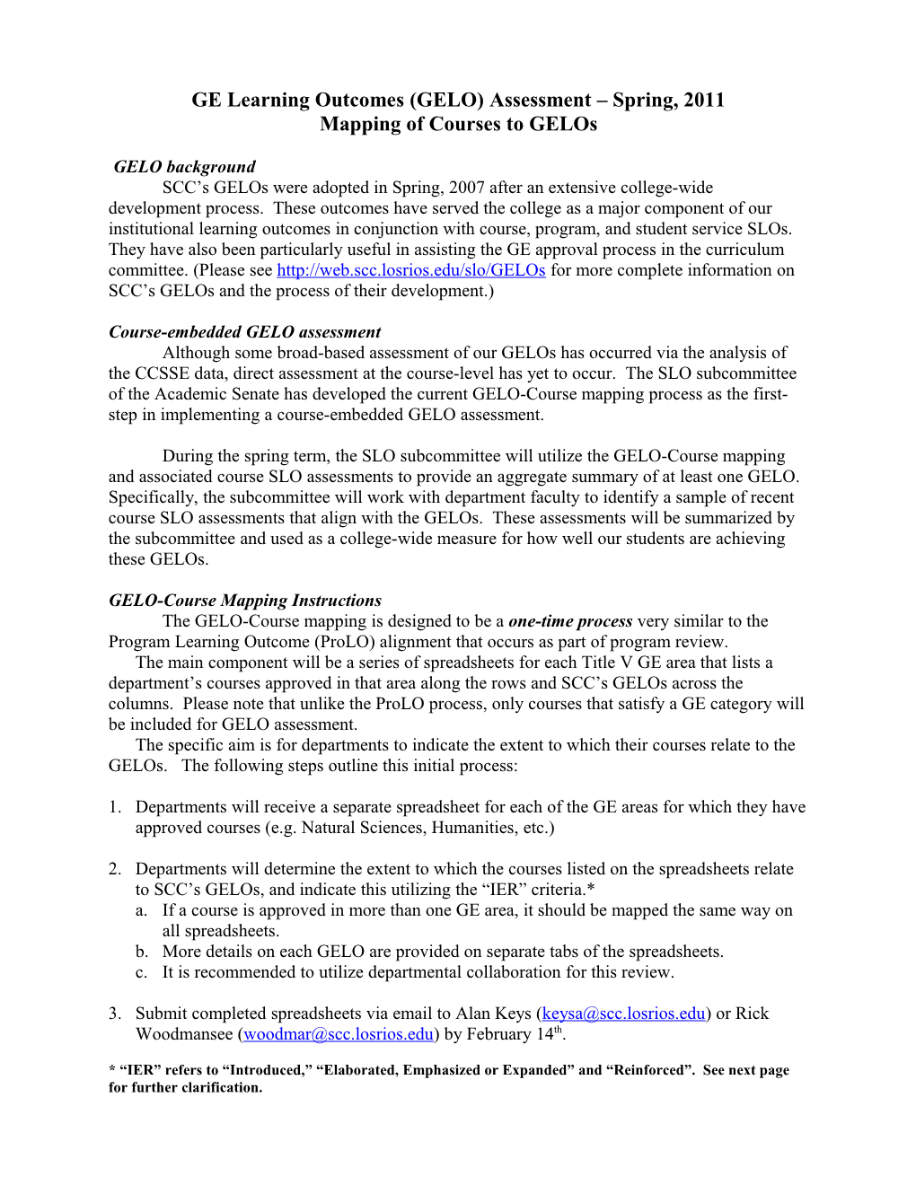 GE Learning Outcomes Assessment