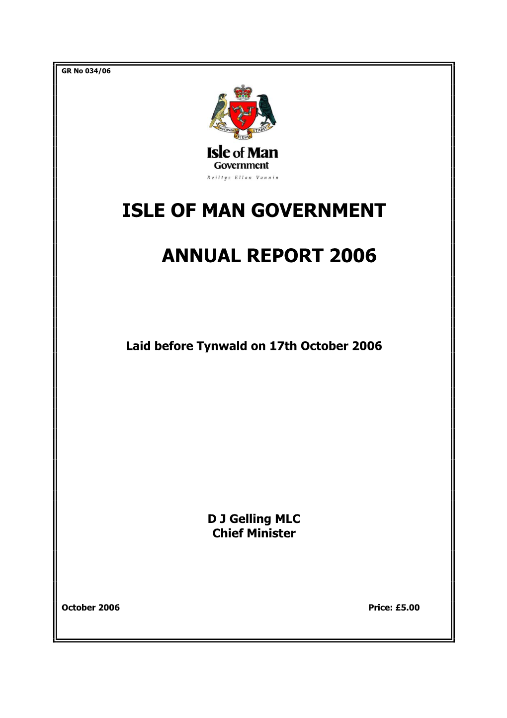 Isle of Man Government Annual Report 2006
