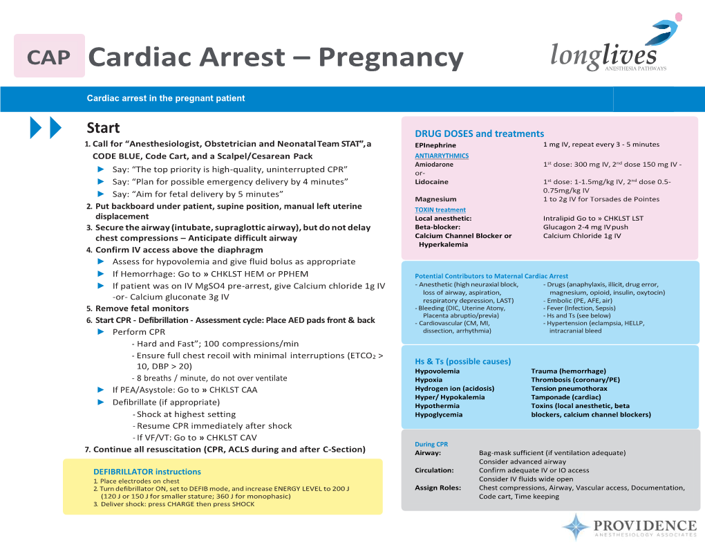 Cardiac Arrest Pregnancy