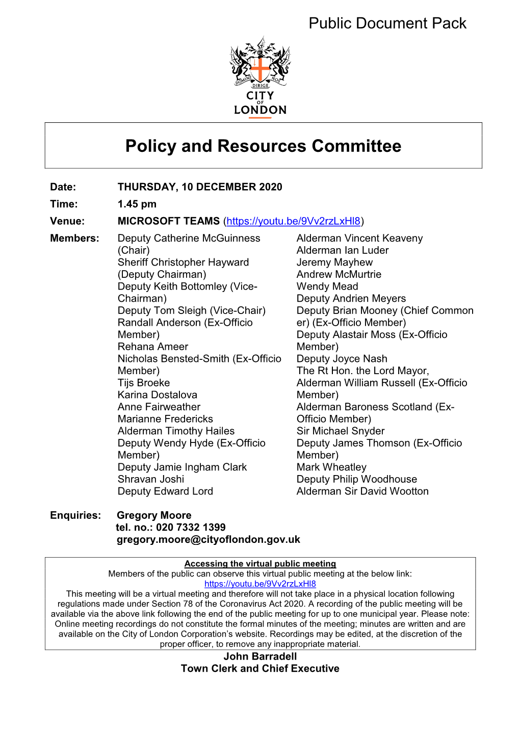 (Public Pack)Agenda Document for Policy and Resources Committee