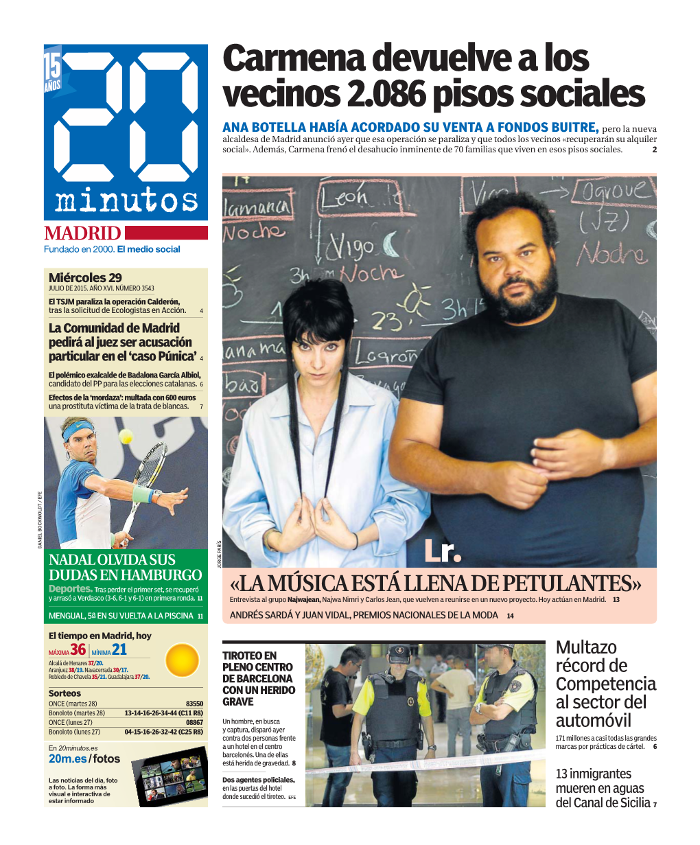 Carmena Devuelve a Los Vecinos 2.086 Pisos Sociales
