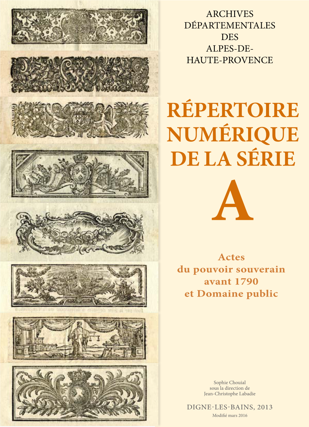 Répertoire Numérique De La Série A