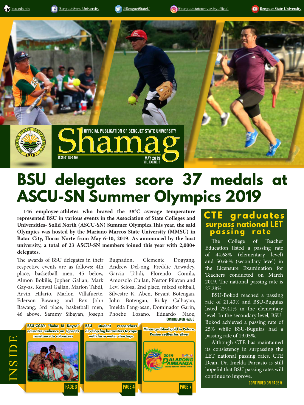 BSU Delegates Score 37 Medals at ASCU-SN Summer Olympics 2019